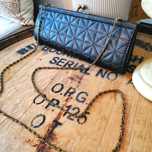 Vintage Leather Clutch/Crossbody Purse - Picture 3 of 8
